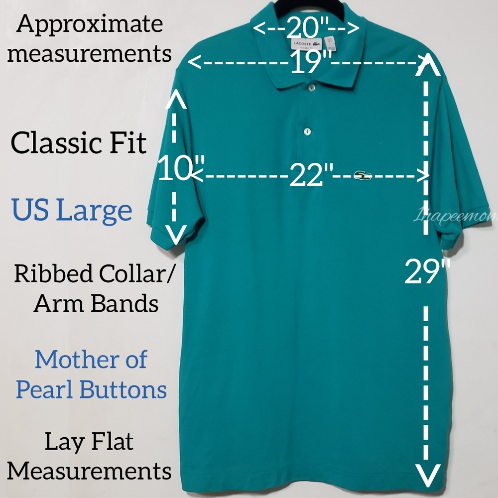 Lacoste | Top | Polo | Shirt | Classic Fit | Large - Picture 3 of 8